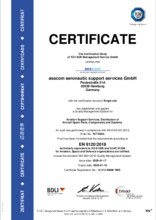 asscom Certificate EN 9120:2018